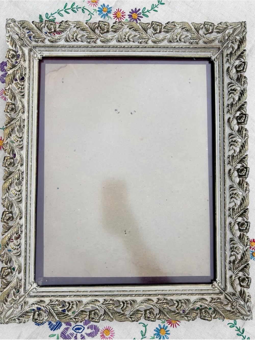 Vintage Filigree Picture Frame Gold Tone Metal 11x14 Hollywood Regency